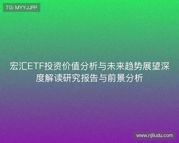 宏汇ETF投资价值分析与未来趋势展望深度解读研究报告与前景分析